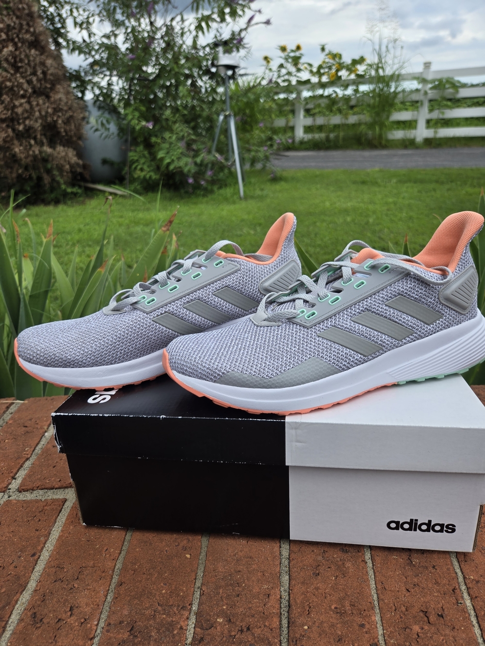 adidas Women’s Gray and Coral Athletic Sneakers